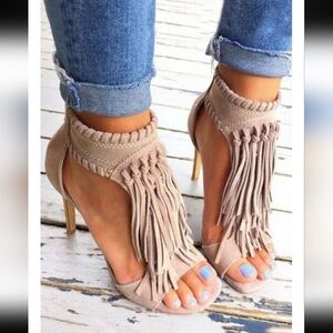 Flatsome Tassel Sandals - Tan S.41